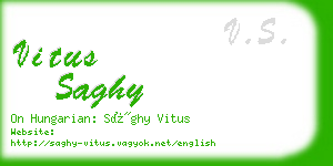vitus saghy business card